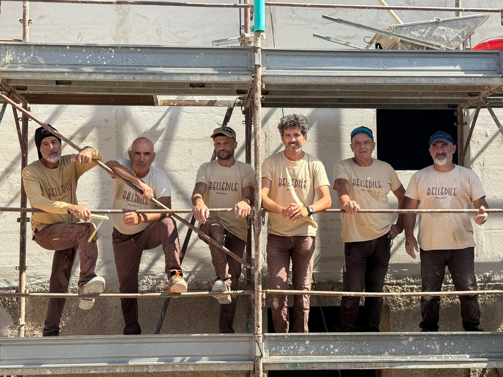 Il team Belledile in cantiere